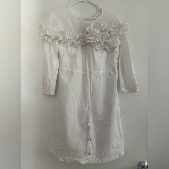 Ted Baker Tiaha White Ruffle Dress Size2 US6 - Picture 2 of 5